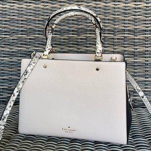 Kate Spade Leila Medium Triple Compartment Satchel Mixed Material